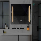 Specchio LED Quadrato | Pulsante touch | Luce bianca calda - Reyze Serie Salono Modello 8